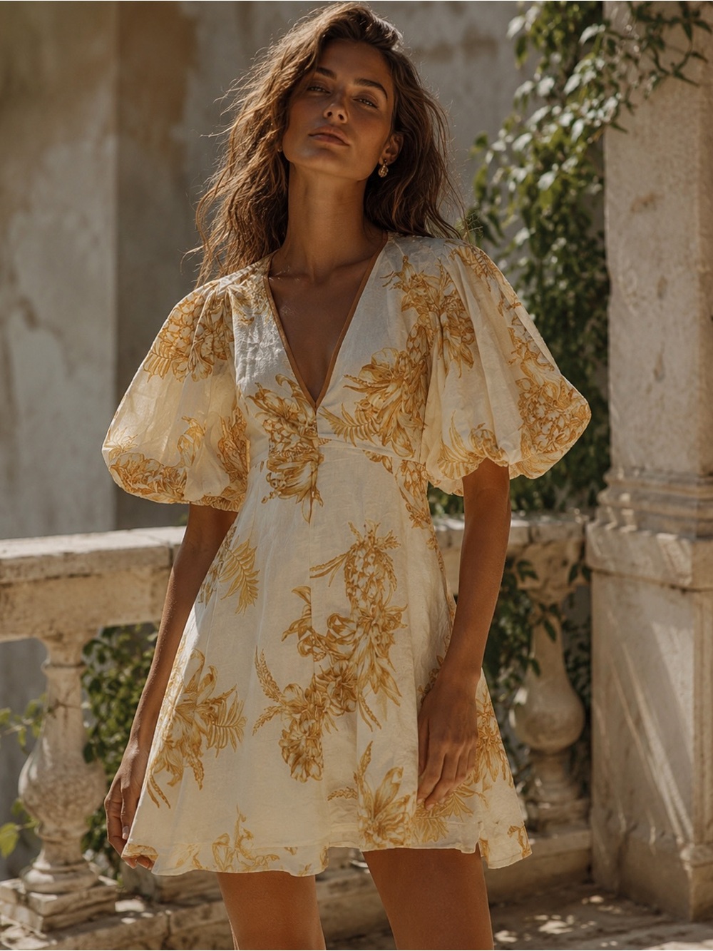 Zimmermann Linen Floral Mini Dress | Luxury Resort